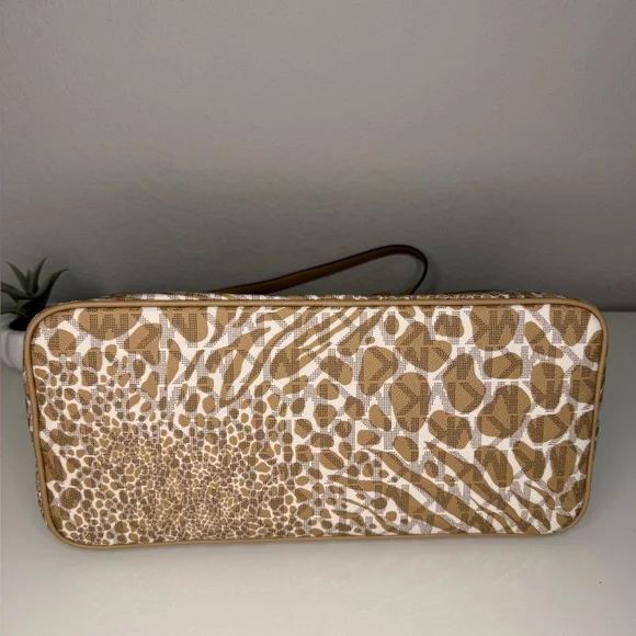 Michael Kors Carter Signature Animal Print Semi Lux Open Tote Handbag NWT